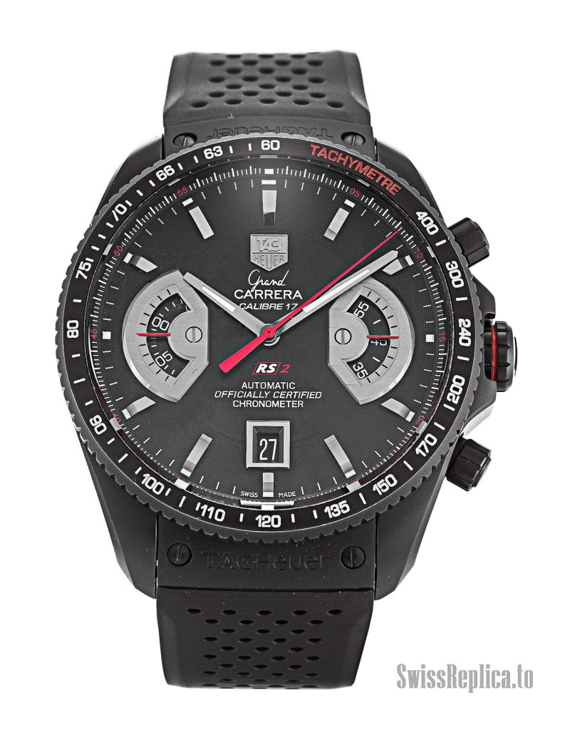 Tag Heuer Grand Carrera  Men Quartz 43 MM - Swiss Replica  Watches Store. Top Quality Fake Watches For Sale